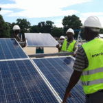 Building of the Manono solar power plant