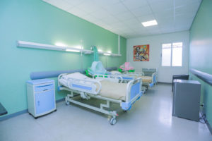 Chambre de la maternité du CMC, Lubumbashi, RD Congo.