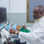 Echographie au CMC, Lubumbashi, RD Congo.