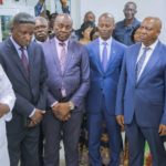 Autorités du Haut-Katanga : Guylain Lubaba Buluma, Maire de Lubumbashi, Dr. Joseph Nsambi Bulanda, ministre provincial de la Santé et Jean-Claude Kamfwa, Vice-Gouverneur.