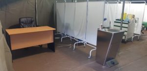 Office at the vaccination center in CMC, Lubumbashi, DR Congo
