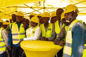 Agents EGMF lors de lu 100e anniversaire de l'entreprise