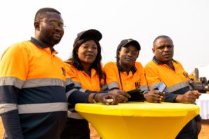 Agents EGMF à Kolwezi lors de la fête des 100 ans de l'entreprise