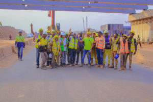 EGMF team during the construction of the Kolwezi interchange